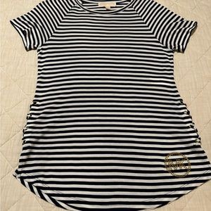 NWOT Michael Kors Navy/White T-Shirt - Small